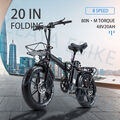 E Bike Mountainbike 800W 20AH Elektrofahrrad 20 Zoll eBike Fatbike Pedelec MTB