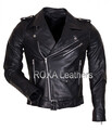 Trendige Herren Kragen Gürtel Echt Lammfell Natur Leder Jacke Schwarz Biker M...