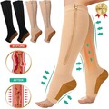 Kompressionsstrümpfe Stützstrümpfe Kniesocken Mit Reißverschluss Thrombose Sock