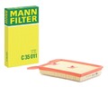 MANN-FILTER C 35 011 Luftfilter für VW Polo Schrägheck (6R1, 6C1) Filtereinsatz