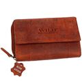 Echt Leder Damen Geldbörse Geldbeutel Brieftasche WILD Portemonnaie Geldtasche