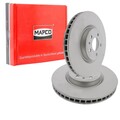 2x MAPCO BREMSSCHEIBEN 349mm BELÜFTET VORNE passend für AUDI A4 A5 A8 Q5 Q7 VW T
