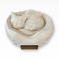 Katzenurne Tierurne Urne Katze Schlafende Katze ca. 15 kg ca. 1 ltr. mit Gravur
