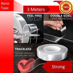 Nano starker klarer doppelseitiger Griffband spurlos abnehmbarer Kleber 10 mm x 3M