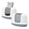 2er Sparpack Katzentoilette Katzenklo Katzen-WC Eck-Toilette NESTOR CORNER grau