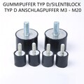 Gummipuffer Typ D/Silentblock Typ D Anschlagpuffer M3 - M20 Schwingungsdämpfer D