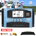 30/100A 12-24V MPPT Solar Ladegerät Controller Panel Regler Daul USB Digital LCD