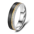 Damenring Partnerring Ehering Black Titanium Titan Gold Trauring Marrya DBT-02