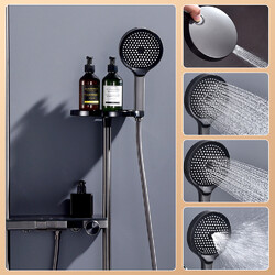 LCD Duscharmatur Kopf Handbrause Duschset Duschsystem Regendusche Mischbatterie