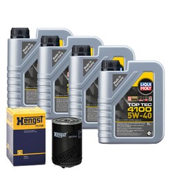 Motoröl 5W40 LIQUI MOLY Top Tec4100 4L+HENGST Ölfilter