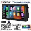 7" Doppel DIN 4+64G Android 13 DAB+ Autoradio KAM Carplay GPS NAVI RDS Bluetooth
