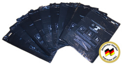 100 - 24000 Hundekotbeutel HD-PE Gassibeutel schwarze Hundetüten 21x31,5 +3,5 cm