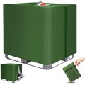 IBC Tank Abdeckung, 420D Grün Abdeckplane für Wassertank 1000L mit Reißversch...