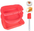 4er Set Rot Silikon Backformen Kastenform Kuchenform Tortenform Brotform Kuchen