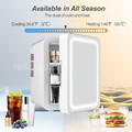 Tragbarer 4L Mini Kühlschrank Getränkekühlschrank Warm haltebox mit LED-Spiegel