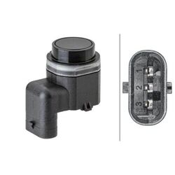 1x Sensor, Einparkhilfe HELLA 6PX 358 141-811 passend für BMW MINI