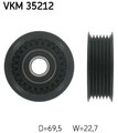 SKF Umlenk-/Führungsrolle, Keilrippenriemen VKM 35212 für OPEL RENAULT SAAB