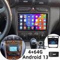 4+64G Android 13 Autoradio Navi GPS Für Mercedes Benz CLK W203 W209 W463 DAB+CAM