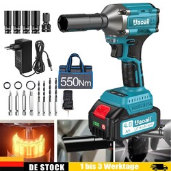 3 in 1 Akku-Schlagbohrschrauber 21V Akkuschrauber Set in Koffer Mit 21V Akku DHL