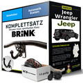 Anhängerkupplung BRINK abnehmbar für JEEP Wrangler +E-Satz Kit NEU