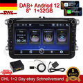 DAB+ 8" Autoradio Android 12 Carplay GPS Navi Für VW GOLF Passat Polo Tiguan