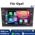 4+64GB Android 13 CD DAB SWC Autoradio Für Opel Astra H Corsa C D Vectra Carplay