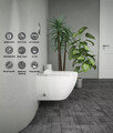 VIBA Dusch WC Hänge-WC Taharet Bidet Toilette Spülrandlos + Armatur KW + Deckel