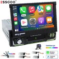 7" 1 DIN Android 14 4+64G Autoradio Flip Out Touchscreen Carplay GPS NAVI KAM BT