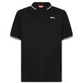 ✅👕 SLAZENGER Herren Polo Shirt Hemd S-4XL Fitness Sport Sommer Schwarz TIP