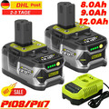 18V Original Akku für Ryobi P108 Lithium ONE Plus Akku 18 V RB18L50 9,0Ah 8,0Ah