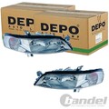 2x DEPO H7/H7 SCHEINWERFER CHROM passend für OPEL VECTRA LINKS+RECHTS