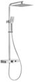 Ozean Überkopfbrauseset inkl. Thermostat-Armatur mit Glasblage weiss