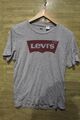 Herren hellgrau Levis Strauss Co T-Shirt Herren mit großem Logo vorne Mitte Größe S
