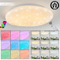 LED Wohn Zimmer Lampe Fernbedienung Dimmbar App Decken Leuchte RGB Farbwechsler