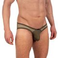 Manstore M2334 Jock Slip Herren verbessernde Tasche Unterwäsche Bikini Mesh Satin sexy