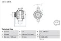 Bosch Lichtmaschine Generator für Mercedes SL CLS W164 S211 05-07 0986047700