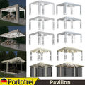 Pavillon mit LED Gartenpavillon Gartenzelt Partyzelt Pavillion Festzelt 4x3/3X3m