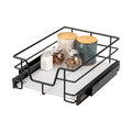 bremermann® Teleskopschublade, Küchenschublade mit Einlegeboden, 40 cm schwarz