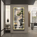 LED Wasserfluss mit Hirsch Wandkunst Rahmen 50 * 100 cm Zuhause, Büro, Hoteldekor
