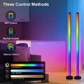 2x RGB LED Stehleuchte Dimmbar Farbig Stehlampe Lichtsäule Standleuchte Bunt 10W
