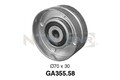 SNR GA355.58 Deflection/Guide Pulley, V-ribbed belt for RENAULT