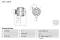 BOSCH LICHTMASCHINE GENERATOR 140A passend für CHEVROLET MALIBU OPEL ASTRA