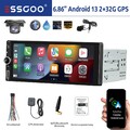 Android 13 2+32G Autoradio 1 DIN Mit Carplay Navi RDS WIFI Bluetooth +MIK Kamera