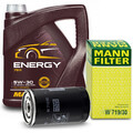 MANN ÖLFILTER + 5L 5W30 MANNOL ÖL AUDI A3 A4 A6 TT SEAT SKODA VW GOLF PASSAT