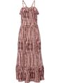 Shirtkleid Batik Gr. 44/46 Vintagerosa Ahornrot Schwarz Maxi Sommer-Kleid Neu