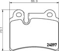 HELLA PAGID Bremsbelagsatz Scheibenbremse 8DB 355 011-861 für TOUAREG 7L7 VW 7LA