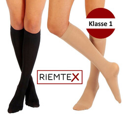 RIEMTEX Kompressionsstrümpfe Klasse 1 Stützstrümpfe Kniestrümpfe Reisestrümpfe