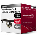 Für C-Klasse Sportcoupe Typ CL203 Anhängerkupplung abnehmbar + E-Satz 7pol neu