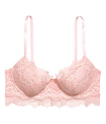 H&M Push-up-BH aus Spitze  Gr. 75, 80, 85 CUP: B, C, D  rosa / weiß  NEU