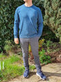 Herren Hugo Boss Pullover Rundhals Sweater grün/blau
